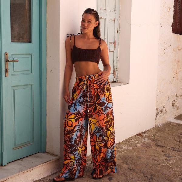 Kulani Kinis Draw String Resort Pants - Frangipani Fizz