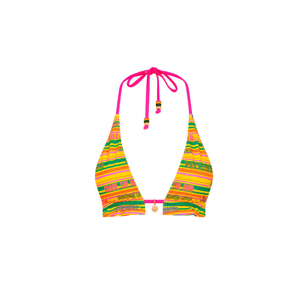kulani kinis Frill Halter Bralette Bikini Top - Sunshine Lover