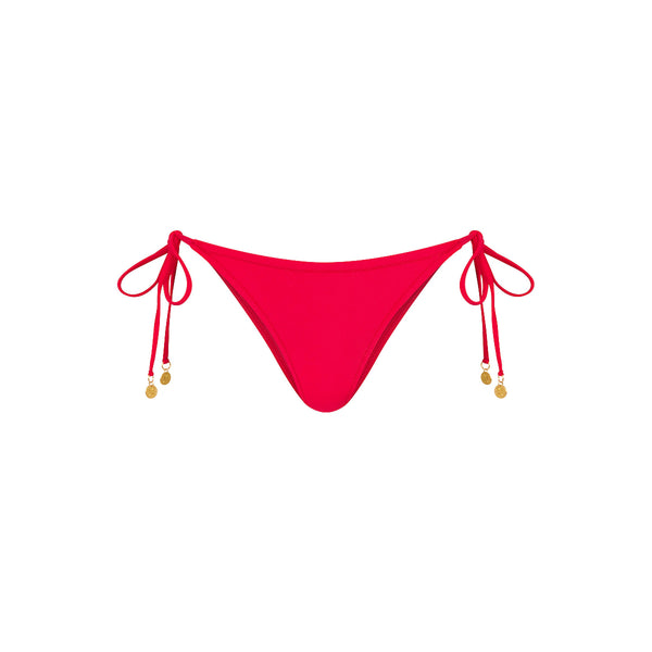 kulani kinis Full Coverage Tie Bikini Bottom - Cherry Crush