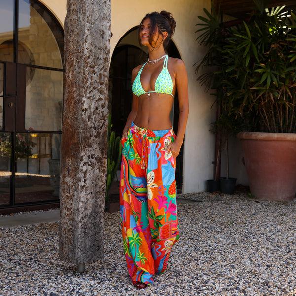 Kulani Kinis Halter Bralette Bikini Top - Apple Blossom