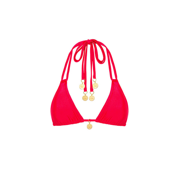 kulani kinis Halter Bralette Bikini Top - Cherry Crush