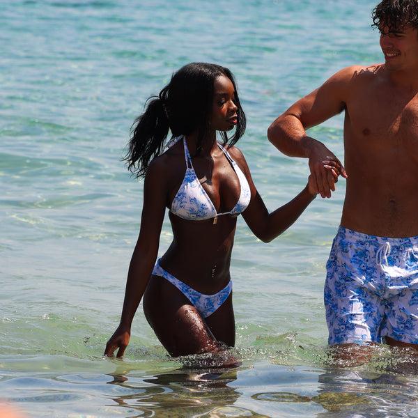 Kulani Kinis Halter Bralette Bikini Top - Vintage Paradise