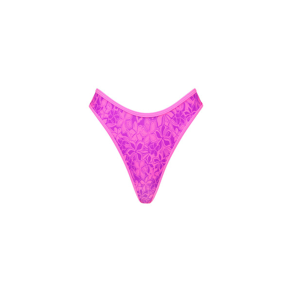 kulani kinis High Leg Thong Bikini Bottom - Bubble Berry