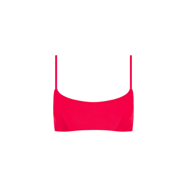 kulani kinis Invisible Underwire Crop Bikini Top - Cherry Crush