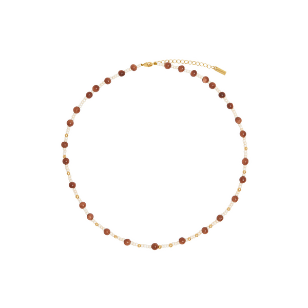 kulani kinis Beaded Gem Necklace - Coco