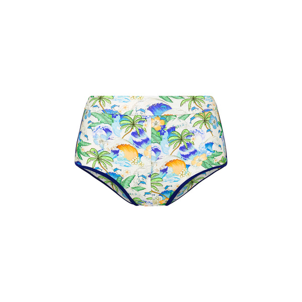 kulani kinis Bind Cheeky Swim Short - Blue Crush