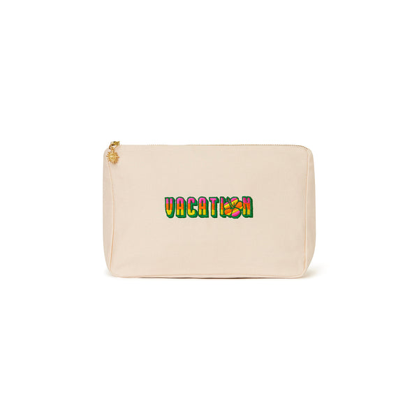 kulani kinis Embroidered Beach Pouch - Volley Vacay