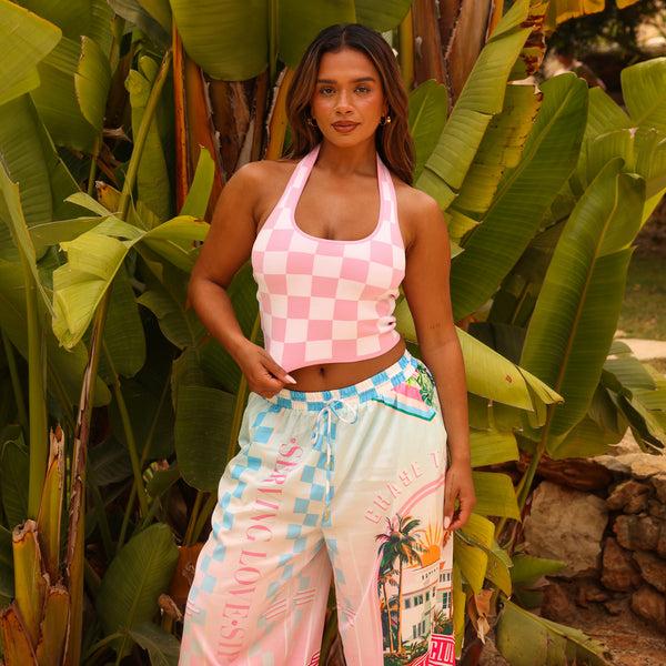 Kulani Kinis Knit Halter Tank Top - Love Match