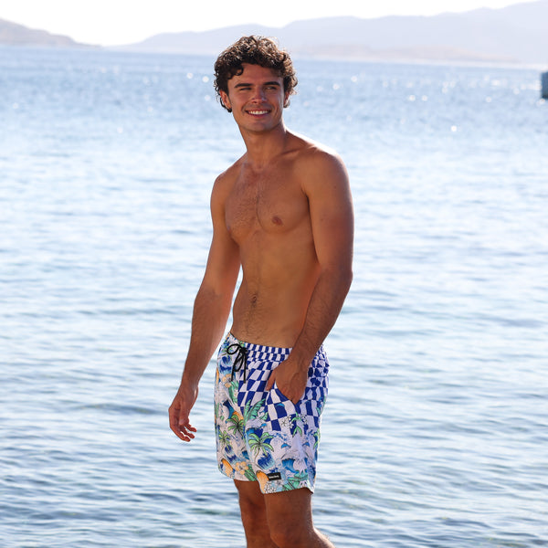 Kulani Kinis Men's Swim Trunks - Blue Crush