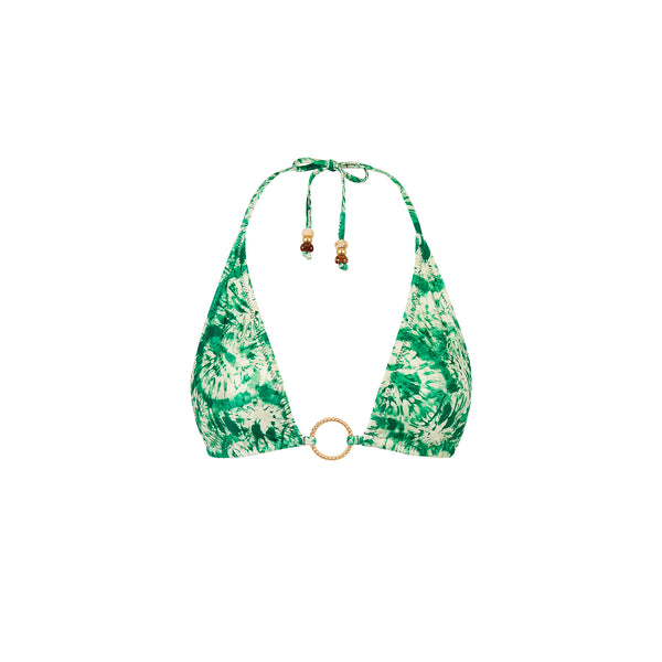 kulani kinis Ring Halter Bikini Top - Emerald Tides