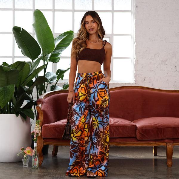 Kulani Kinis Simple Shirred Tie Crop - Coco