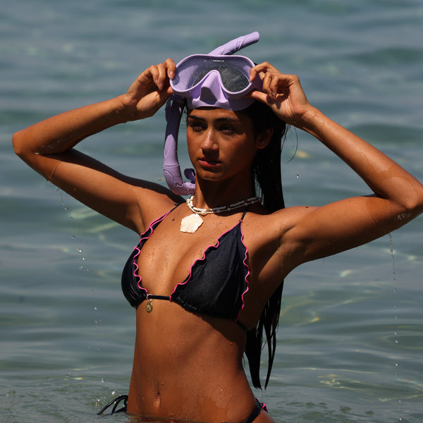 Kulani Kinis Lettuce Edge Bralette Bikini Top - Mystic Moon