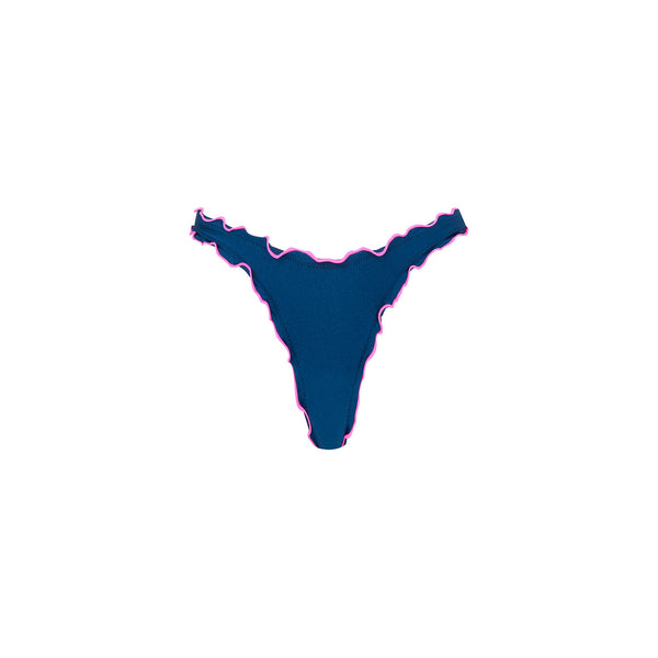 kulani kinis Lettuce Edge Thong Bikini Bottom - Mystic Moon