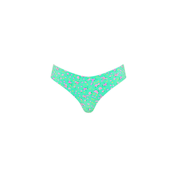 kulani kinis Lettuce Frill Thong Bikini Bottom - Mint Macaron