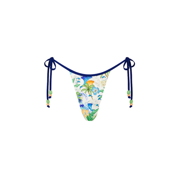 kulani kinis Micro Thong Tie Side Bikini Bottom - Blue Crush