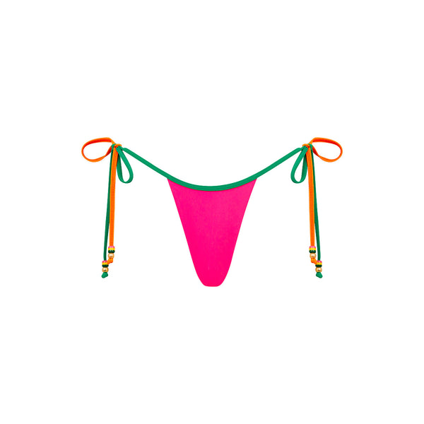 kulani kinis Micro Thong Tie Side Bikini Bottom - Passionfruit Punch