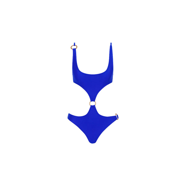 kulani kinis Retro Ring Cheeky One Piece - Blue Lagoon