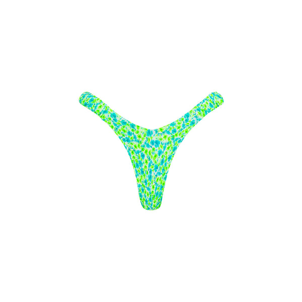 kulani kinis Retro Y Thong Bikini Bottom - Apple Blossom