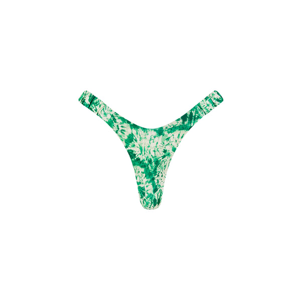 kulani kinis Retro Y Thong Bikini Bottom - Emerald Tides