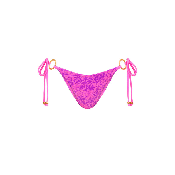 kulani kinis Ring Cheeky Tie Bikini Bottom - Bubble Berry