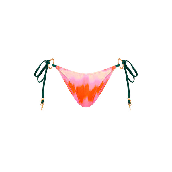 kulani kinis Ring Cheeky Tie Bikini Bottom - Strawberry Vanilla