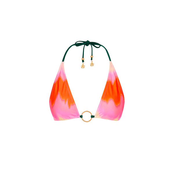 kulani kinis Ring Halter Bikini Top - Strawberry Vanilla