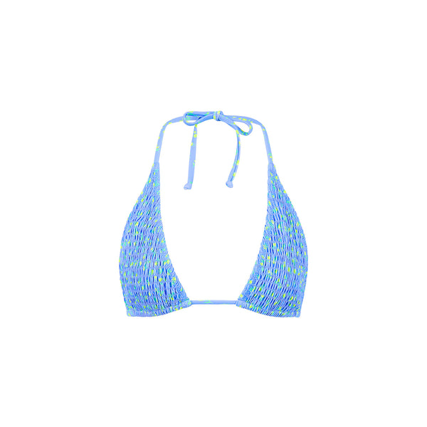 kulani kinis Shirred Triangle Bikini Top - Lemon Bloom