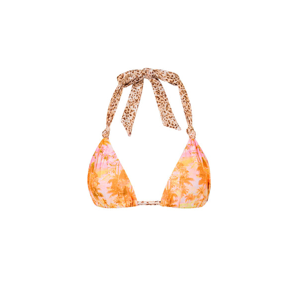 kulani kinis Soft Knot Halter Bikini Top - Wild Skies