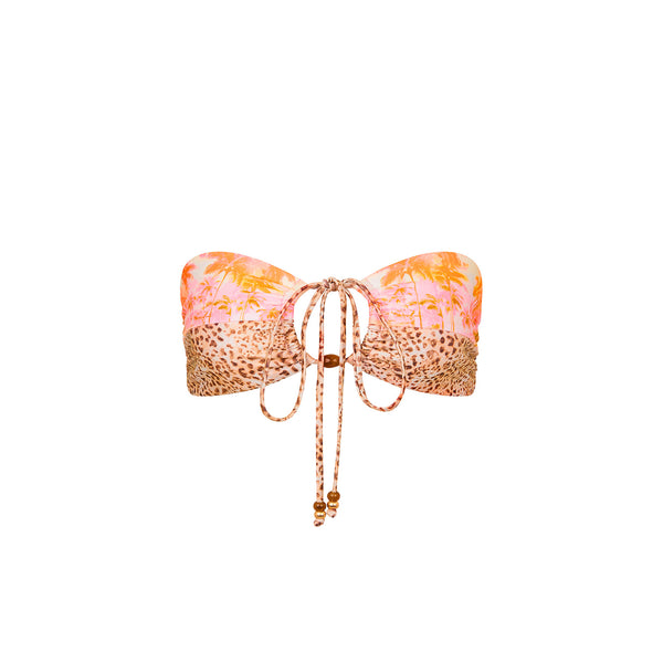 kulani kinis Soft Splice Bandeau Bikini Top - Wild Skies