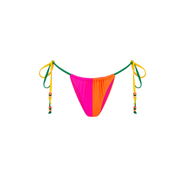 kulani kinis Splice Gathered Tie Bikini Bottom - Passionfruit Punch