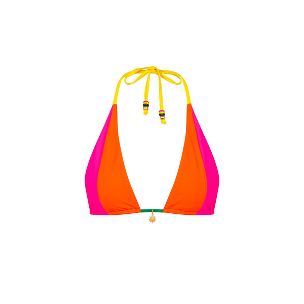 kulani kinis Splice Triangle Bikini Top - Passionfruit Punch