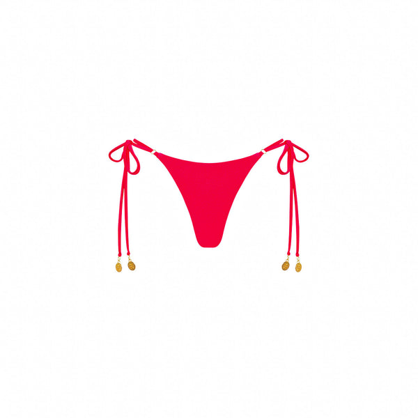 kulani kinis Thong Tie Side Bikini Bottom - Cherry Crush