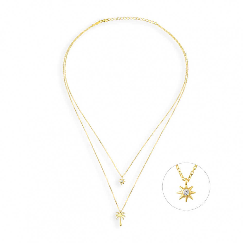 kurshuni Beach (Duo) Sterling Silver Necklace