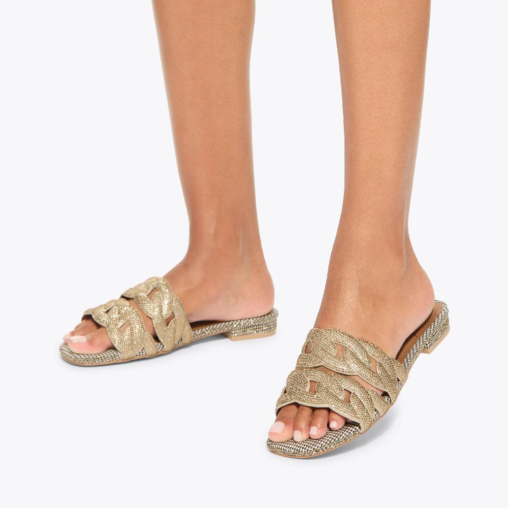 Kurt Geiger Crystal Chain Flat Sandal