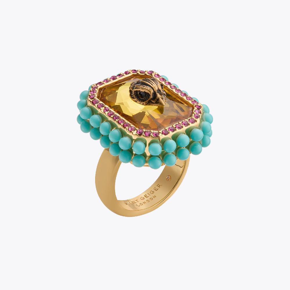 kurt geiger emerald cocktail ring
