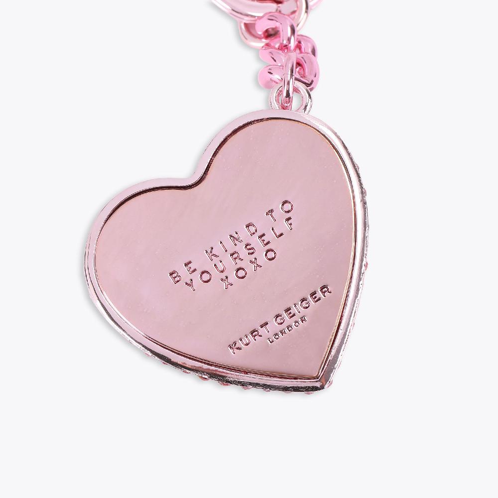 Kurt Geiger Heart Crystal Keyring