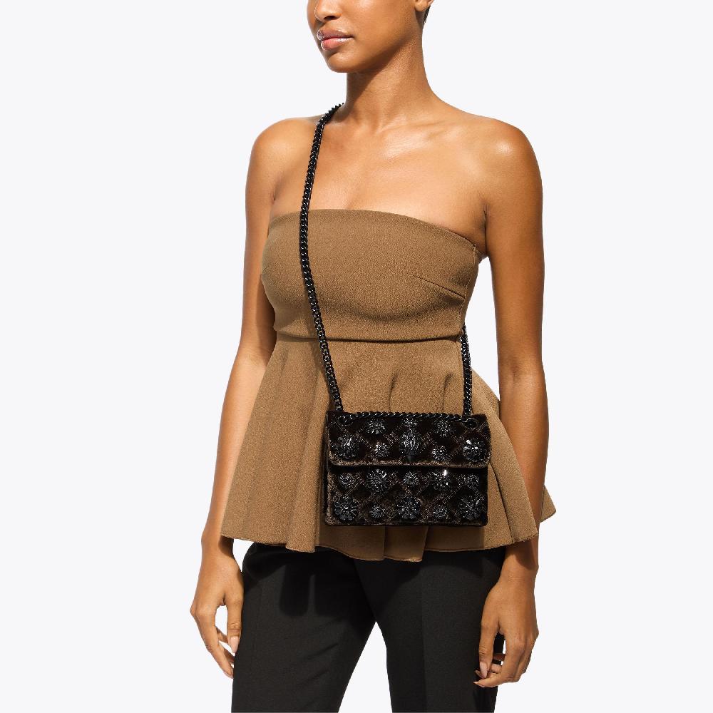 Kurt Geiger Mini Velvet Kensington Bag