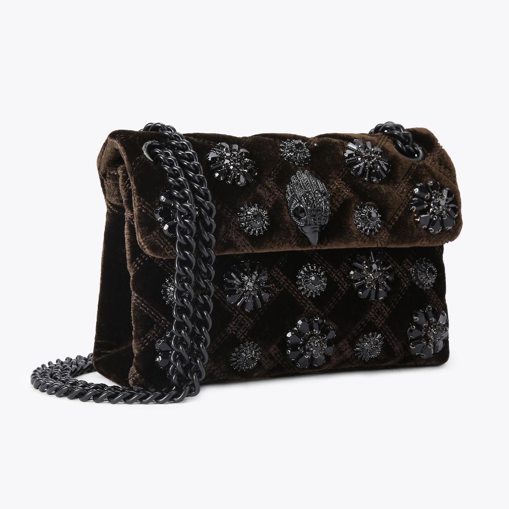 Kurt Geiger Mini Velvet Kensington Bag
