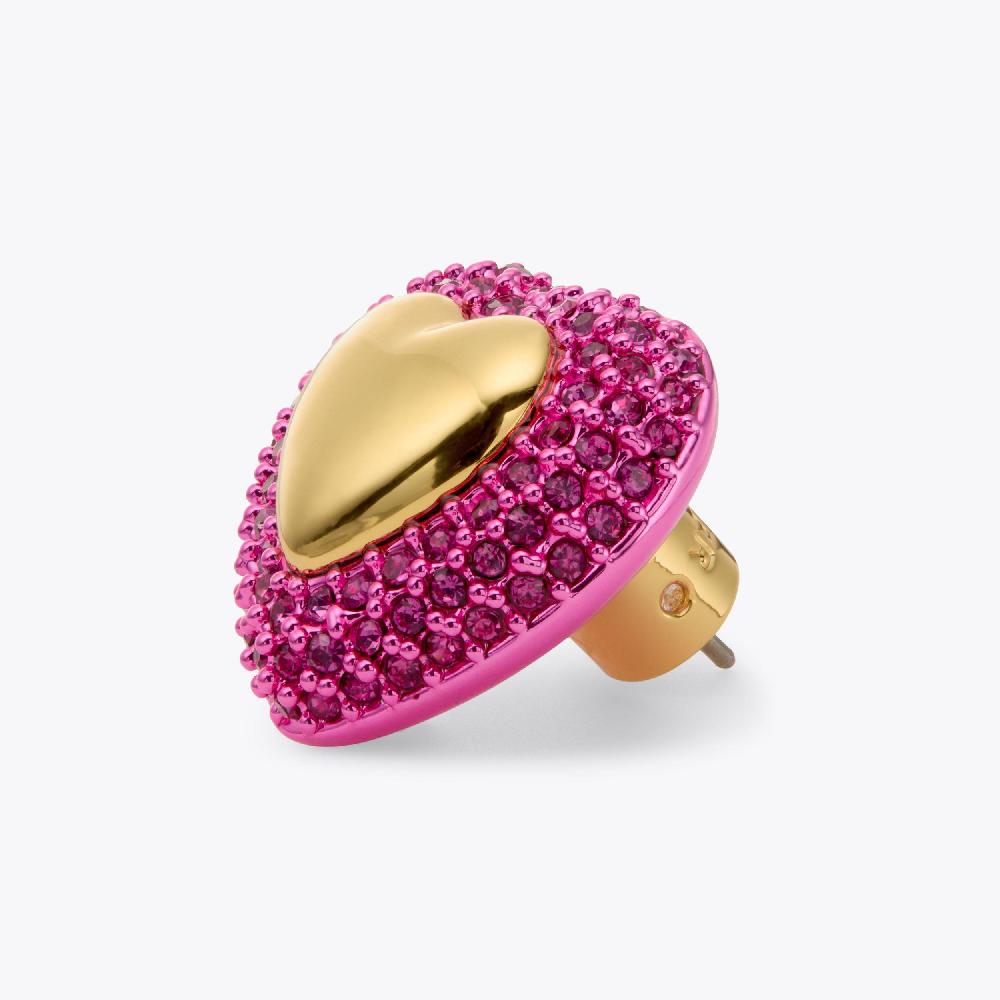 Kurt Geiger Pave Heart Stud Earrings