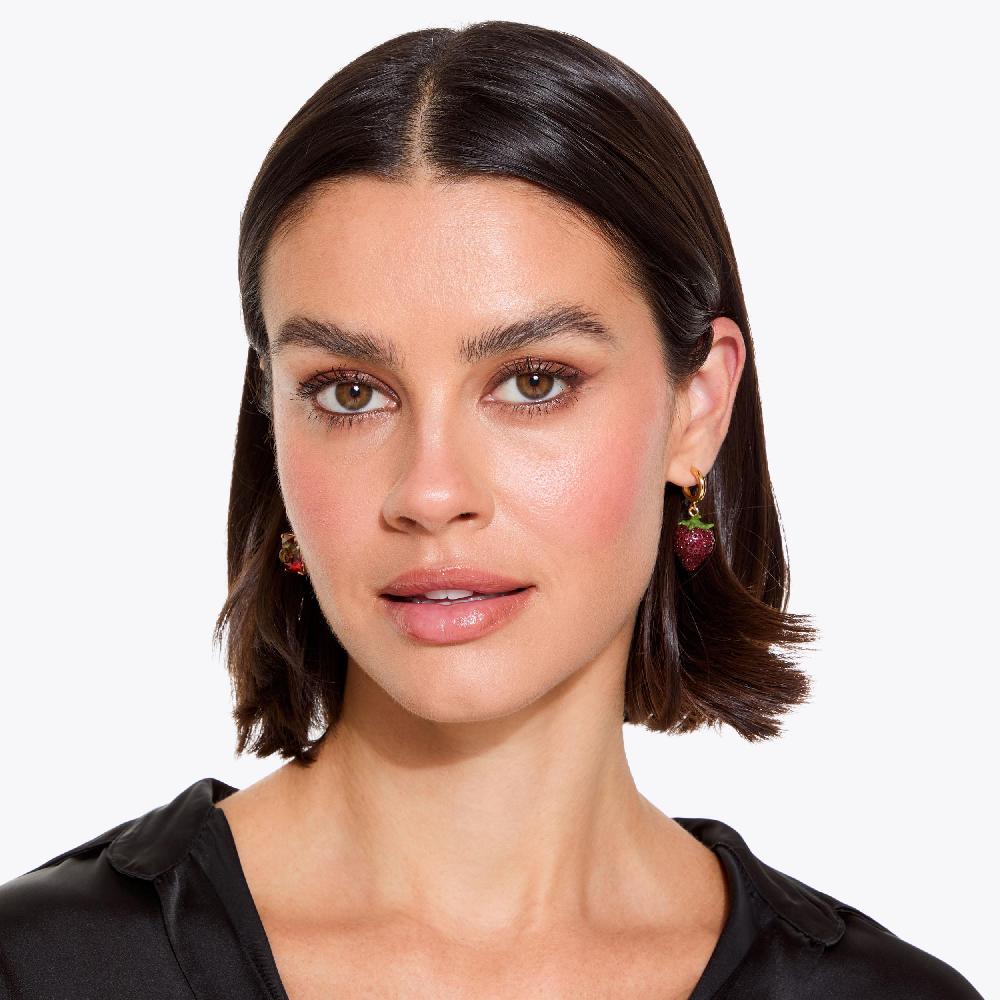 Kurt Geiger Pave Strawberry Huggie Earrings