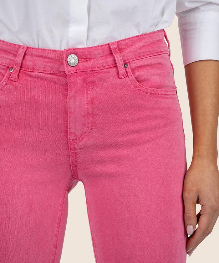 Kut From The Kloth Amy Mid Rise Crop Straight Leg Petite