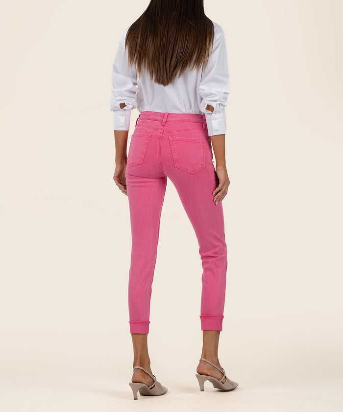 Kut From The Kloth Amy Mid Rise Crop Straight Leg Petite