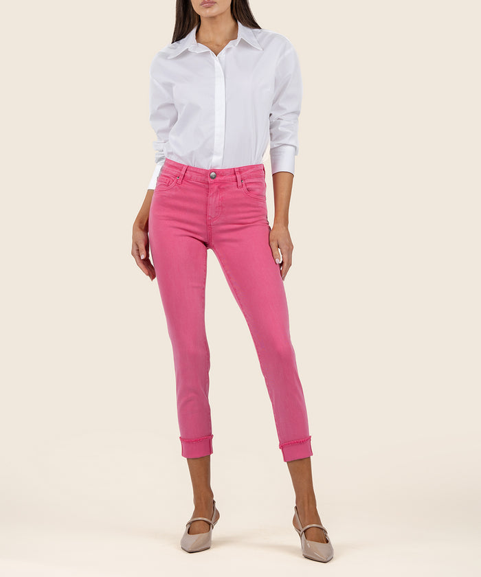 kut from the kloth Amy Mid Rise Crop Straight Leg Petite