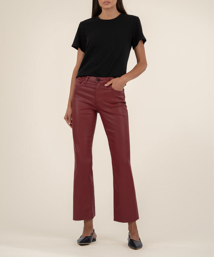 kut from the kloth Kelsey Coated High Rise Ankle Flare