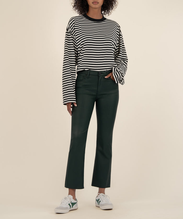 kut from the kloth Kelsey Coated High Rise Ankle Flare