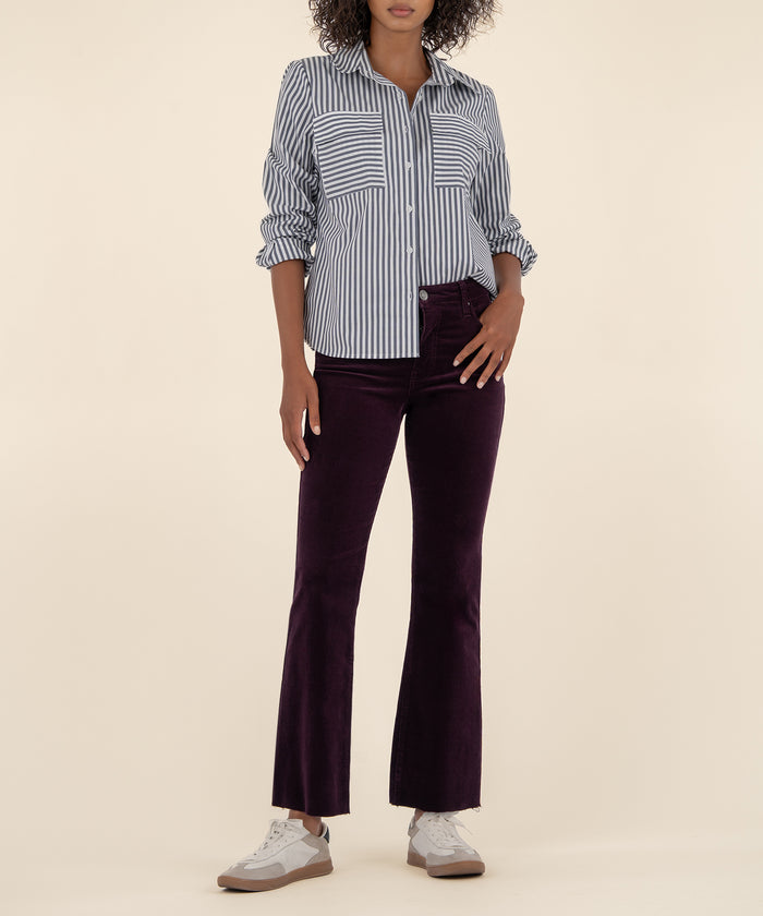 kut from the kloth Kelsey Corduroy High Rise Ankle Flare