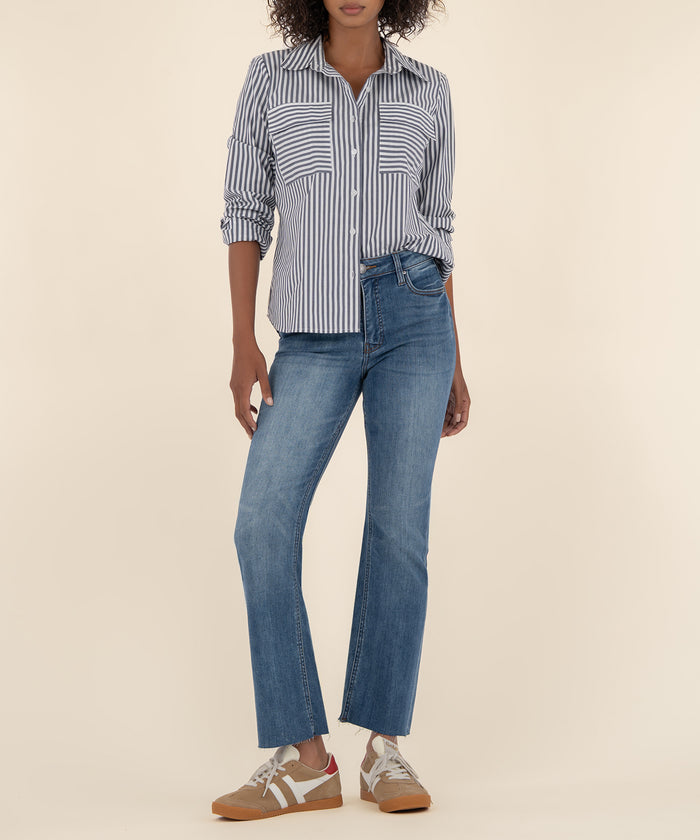 kut from the kloth Kelsey High Rise Ankle Flare Pant
