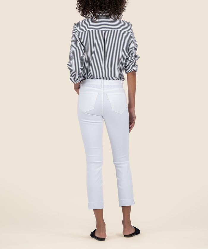 Kut From The Kloth Amy Mid Rise Crop Straight Leg