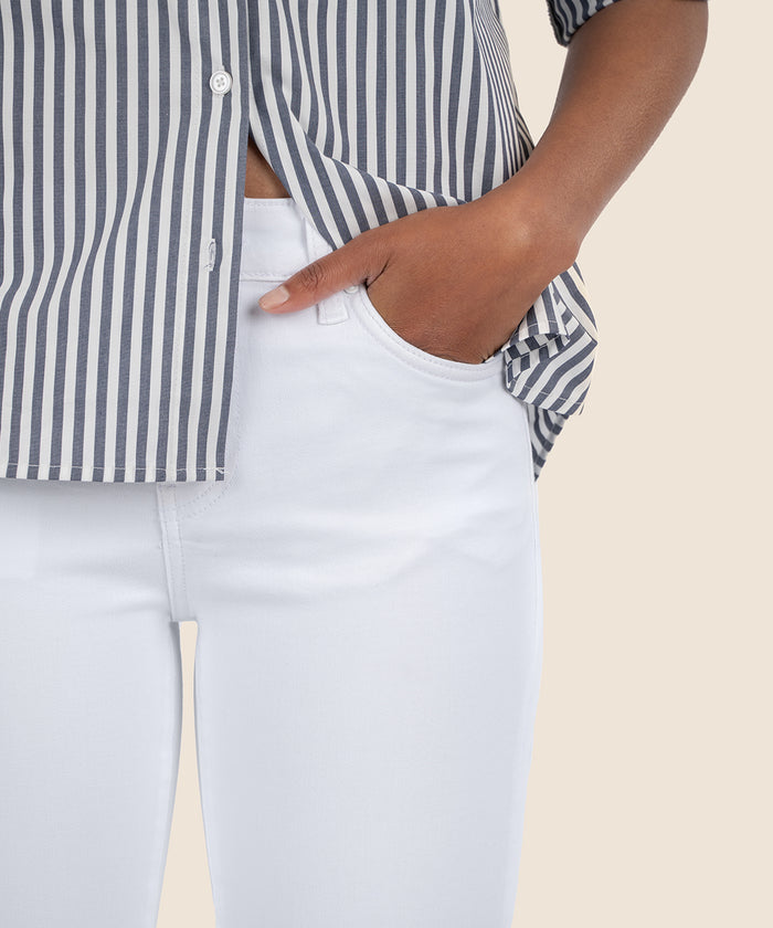 Kut From The Kloth Amy Mid Rise Crop Straight Leg