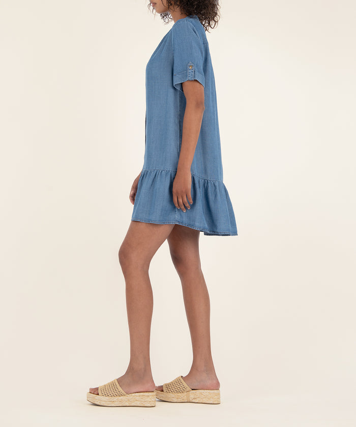 Kut From The Kloth Delphi Tiered Denim Dress
